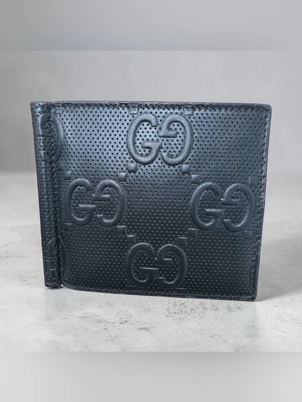 Gucci GG Embossed Money Clip Black